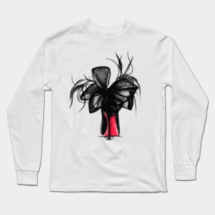 Black Pumps with Fascinator Bows Long Sleeve T-Shirt